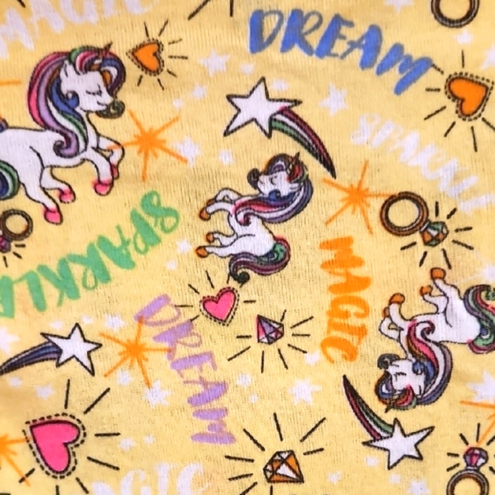 Kidgets Yellow 2pc Unicorn Kids Pajama Set - Picture 7 of 7